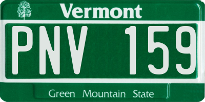 VT license plate PNV159