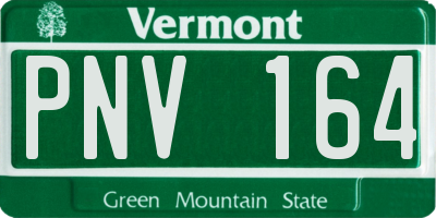 VT license plate PNV164