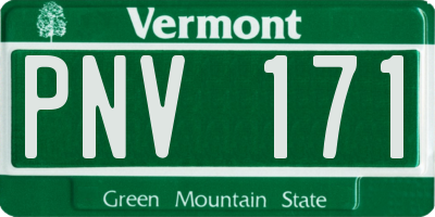 VT license plate PNV171