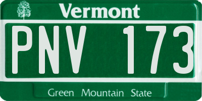 VT license plate PNV173