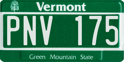 VT license plate PNV175