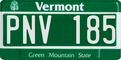 VT license plate PNV185