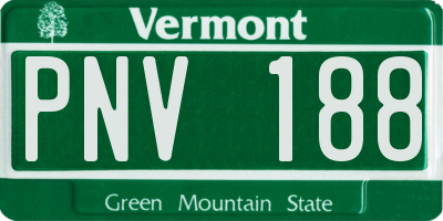 VT license plate PNV188