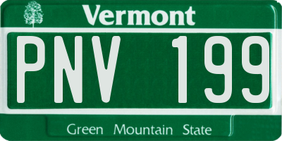 VT license plate PNV199