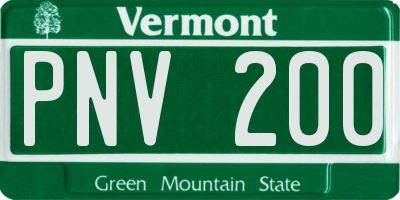 VT license plate PNV200