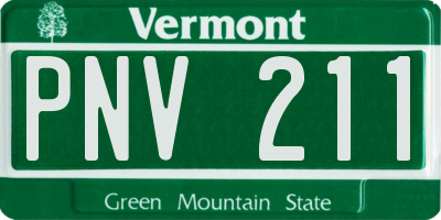 VT license plate PNV211