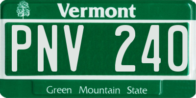 VT license plate PNV240