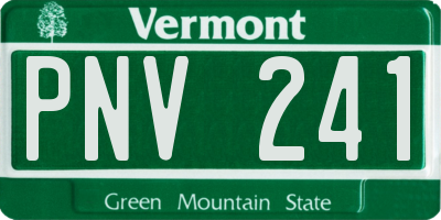 VT license plate PNV241