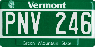 VT license plate PNV246