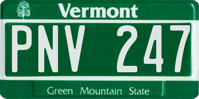 VT license plate PNV247
