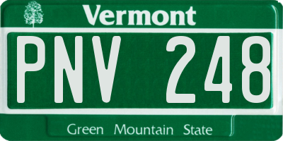 VT license plate PNV248