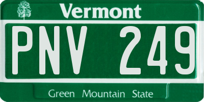 VT license plate PNV249