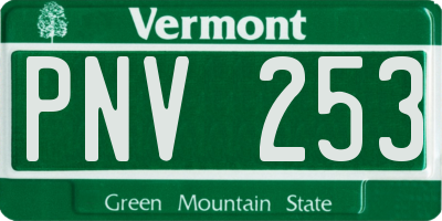 VT license plate PNV253