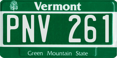 VT license plate PNV261