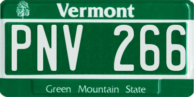 VT license plate PNV266