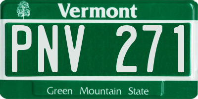 VT license plate PNV271