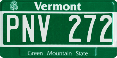 VT license plate PNV272