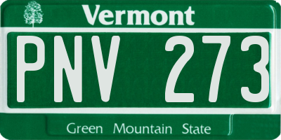 VT license plate PNV273