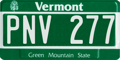 VT license plate PNV277