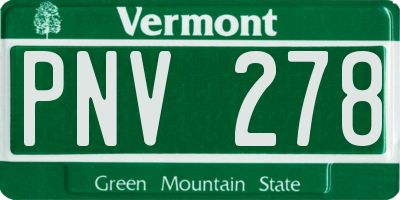 VT license plate PNV278