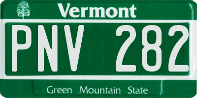 VT license plate PNV282