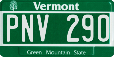 VT license plate PNV290