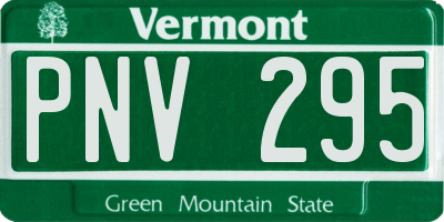 VT license plate PNV295