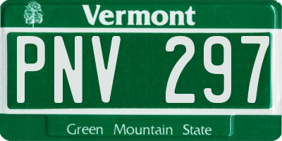 VT license plate PNV297