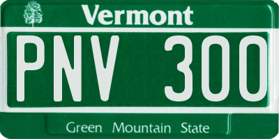 VT license plate PNV300