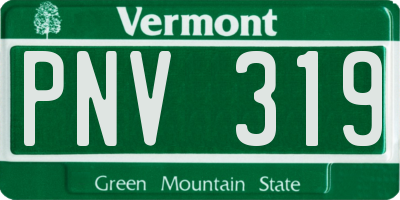 VT license plate PNV319