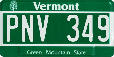 VT license plate PNV349