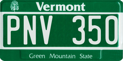 VT license plate PNV350