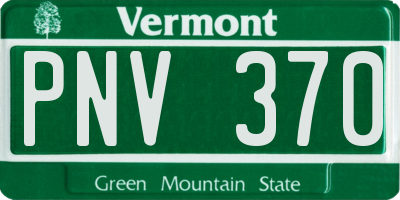 VT license plate PNV370