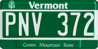 VT license plate PNV372