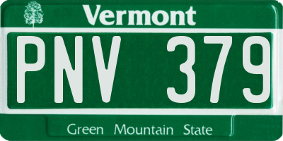 VT license plate PNV379