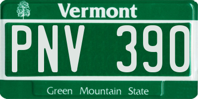 VT license plate PNV390