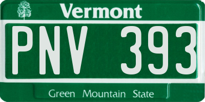 VT license plate PNV393