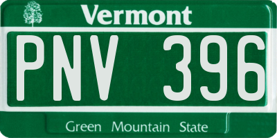VT license plate PNV396