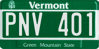 VT license plate PNV401