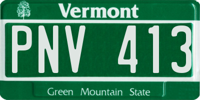VT license plate PNV413