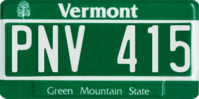 VT license plate PNV415