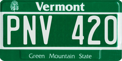 VT license plate PNV420