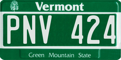 VT license plate PNV424