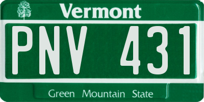 VT license plate PNV431