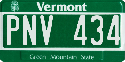 VT license plate PNV434