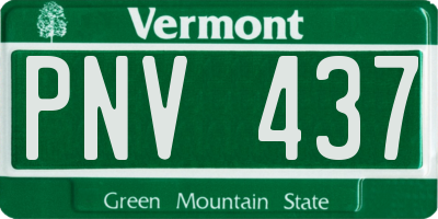VT license plate PNV437