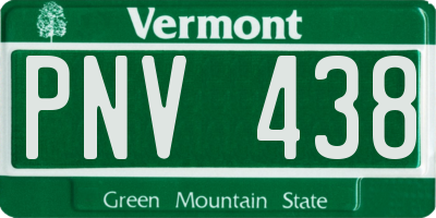 VT license plate PNV438