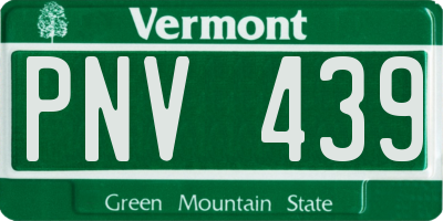 VT license plate PNV439