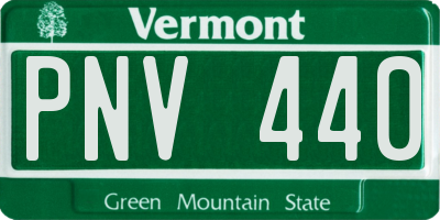 VT license plate PNV440