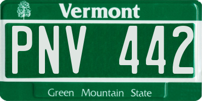VT license plate PNV442